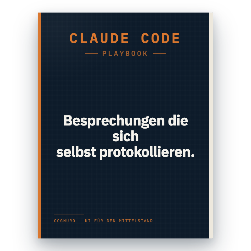 Besprechungen die sich selbst protokollieren Mockup